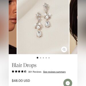 Olive & Piper Blair Drops Gold - Bridal Earrings